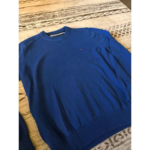 Tommy Hilfiger Colbalt Blue Cotton Knit Sweater Men Large - Picture 5 of 5